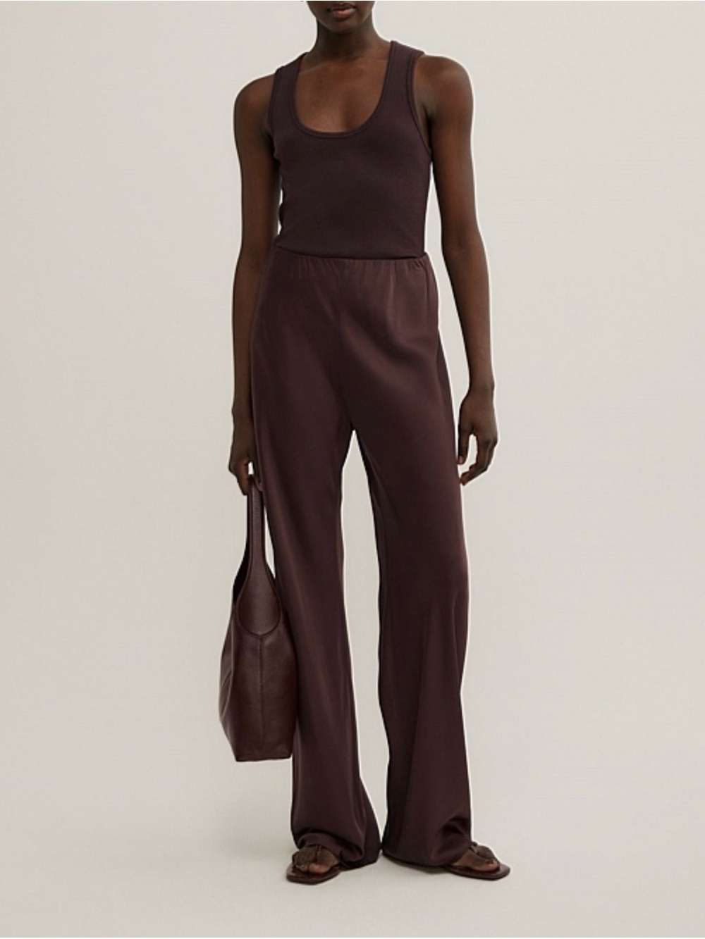 Witchery Straight-Leg Pants in Dark Brown